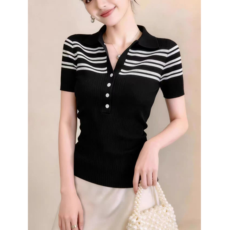 White short sleeve tops niche T-shirt for women