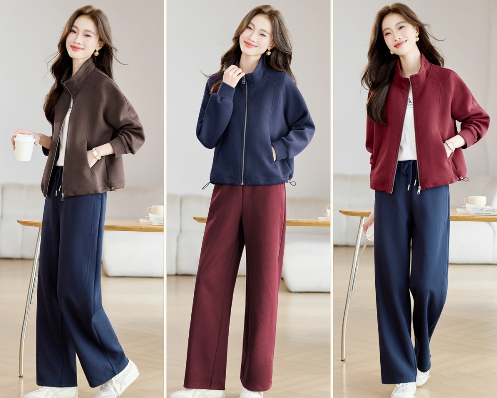 Cstand collar hoodie Casual tops for women