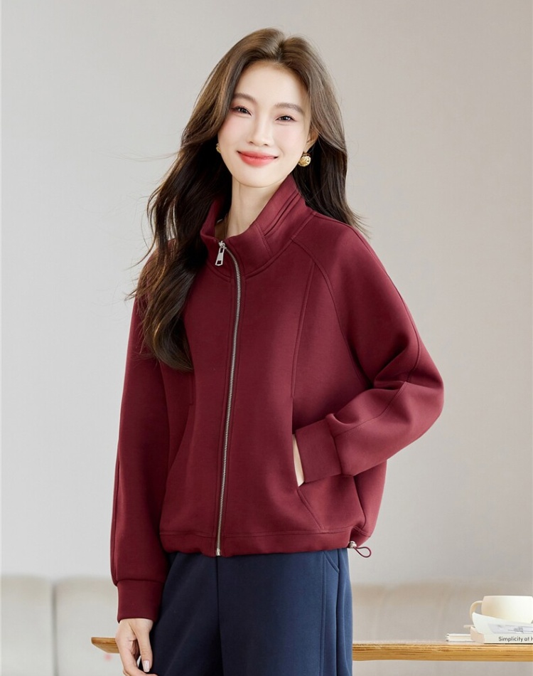 Cstand collar hoodie Casual tops for women