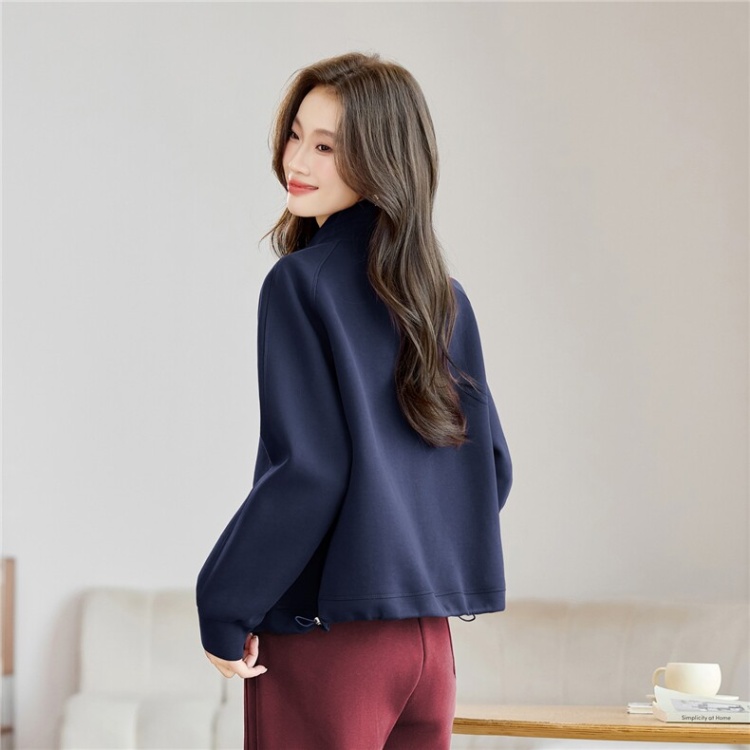 Cstand collar hoodie Casual tops for women