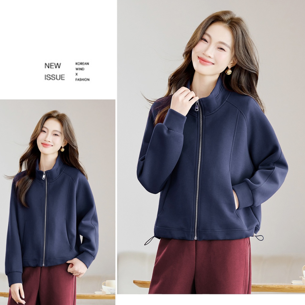Cstand collar hoodie Casual tops for women