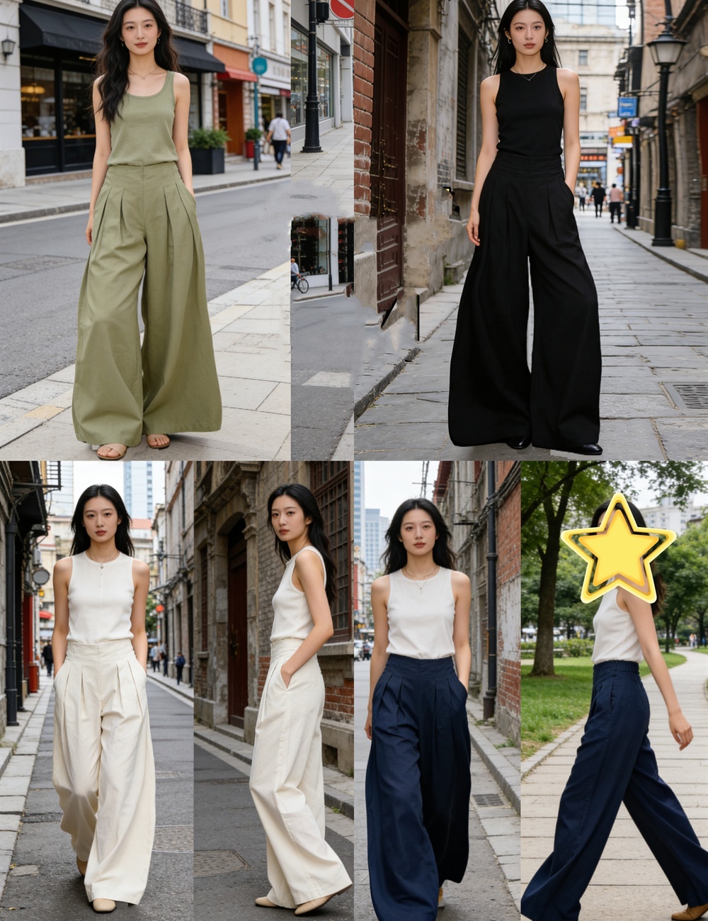Sports drape casual pants lazy loose wide leg pants for women