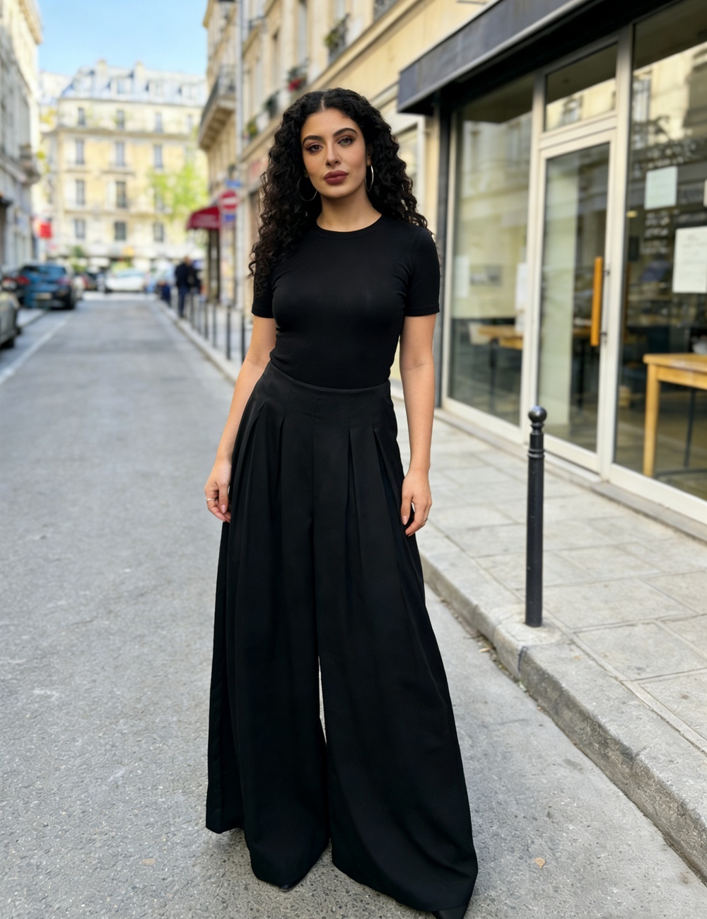 Sports drape casual pants lazy loose wide leg pants for women