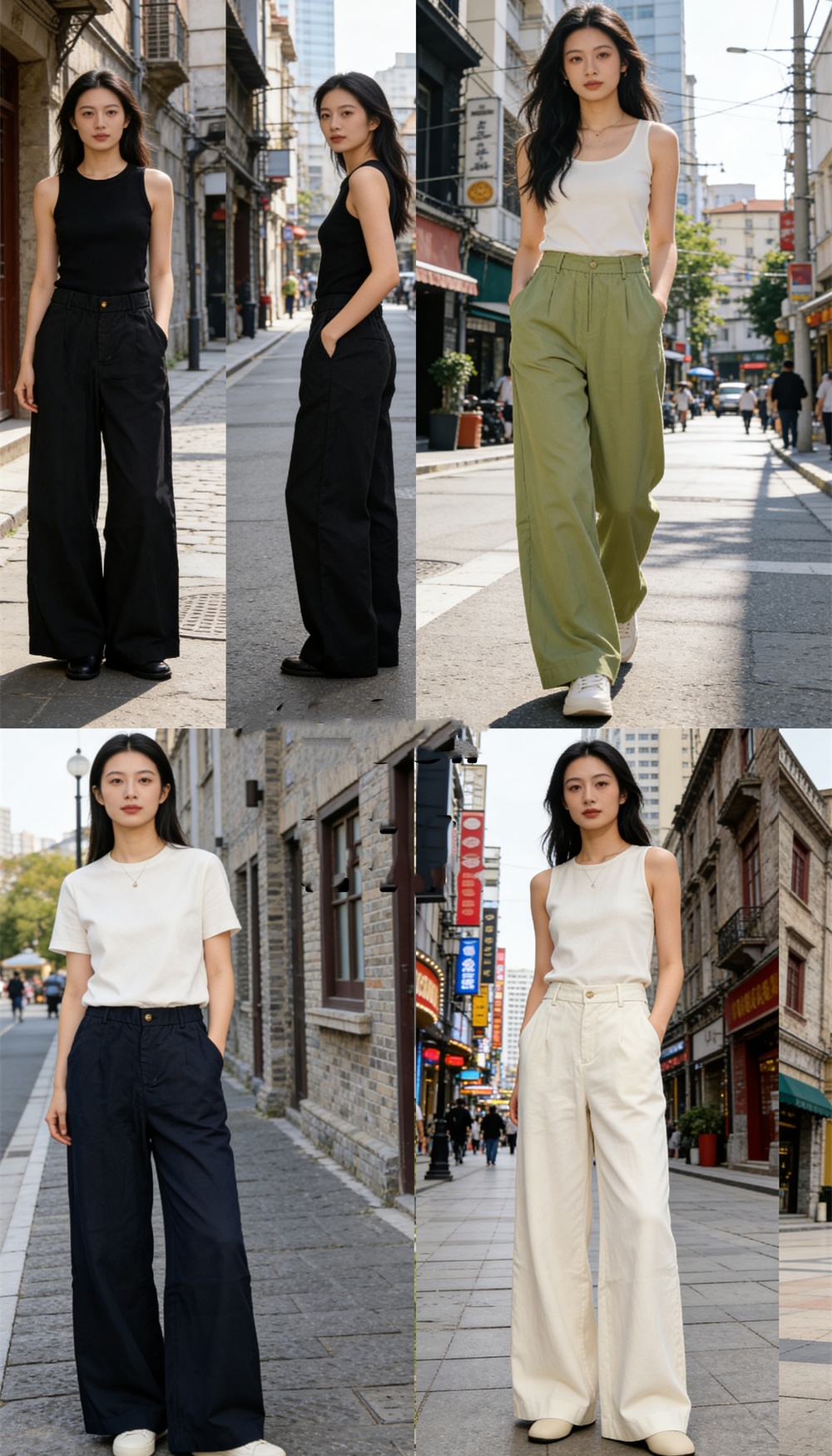 Small fellow slim Casual summer wide leg pants