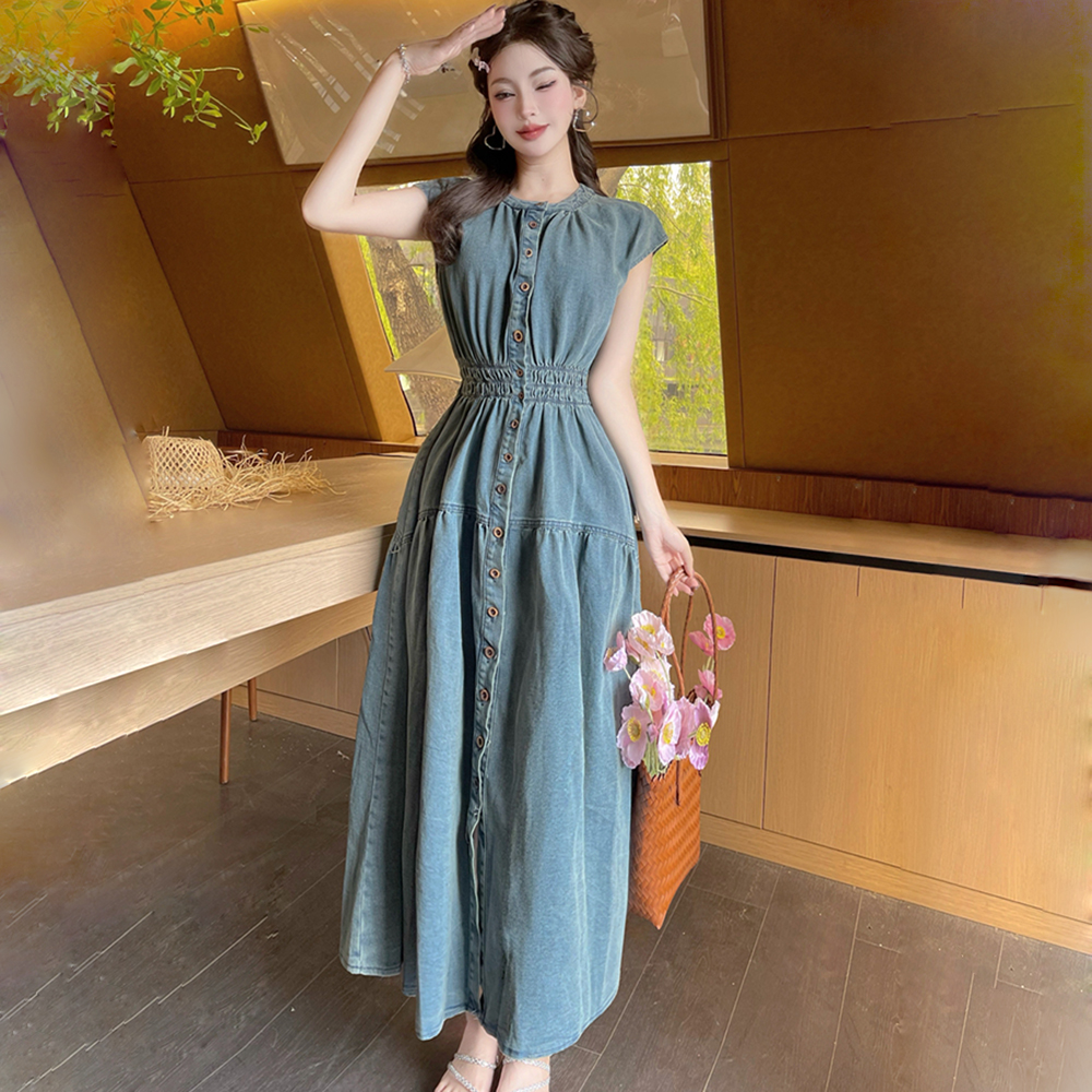 Denim sleeveless dress fashion dress for women