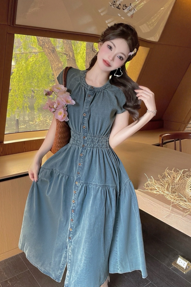 Denim sleeveless dress fashion dress for women