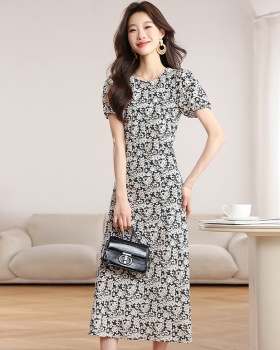 Show young floral slim temperament summer long dress