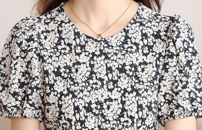 Show young floral slim temperament summer long dress