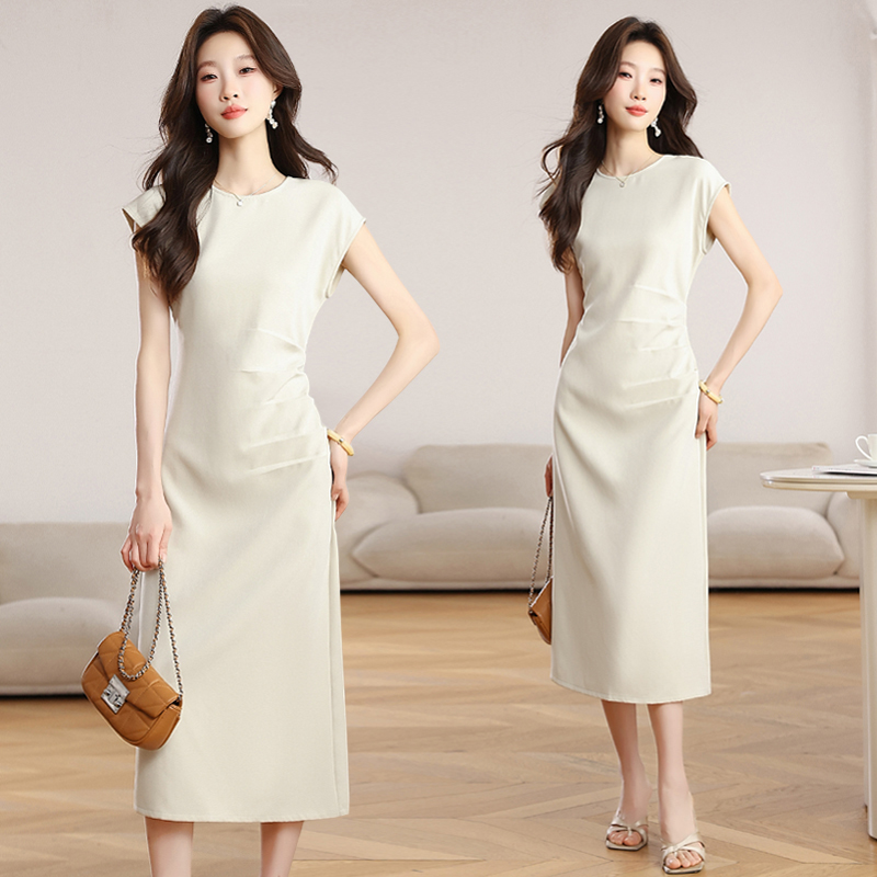 Temperament simple sleeveless France style Casual dress