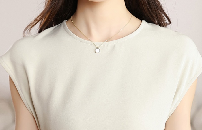 Temperament simple sleeveless France style Casual dress