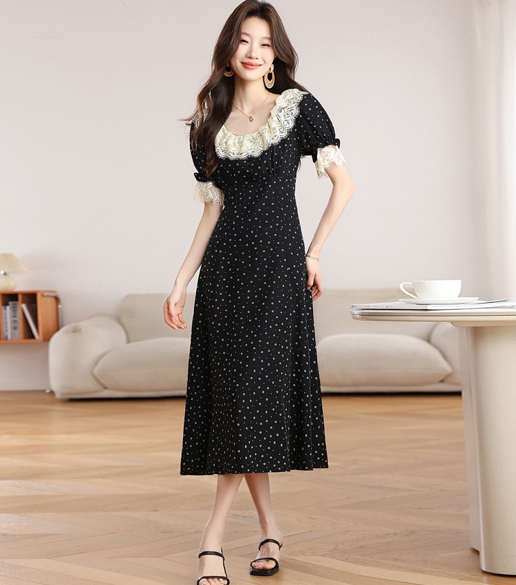 Long floral T-shirt short sleeve Casual dress for women