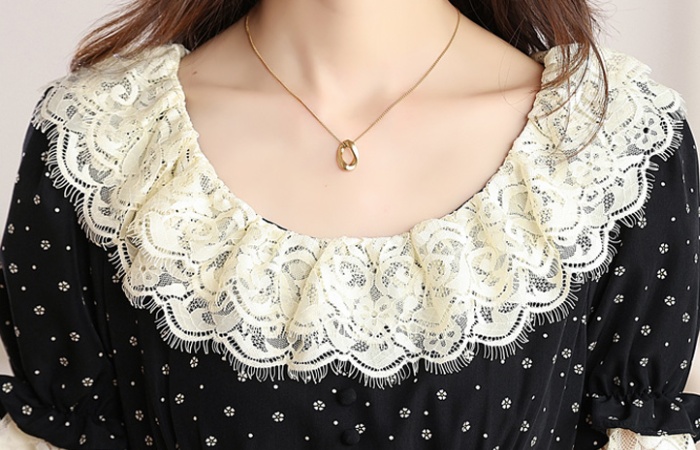 Long floral T-shirt short sleeve Casual dress for women