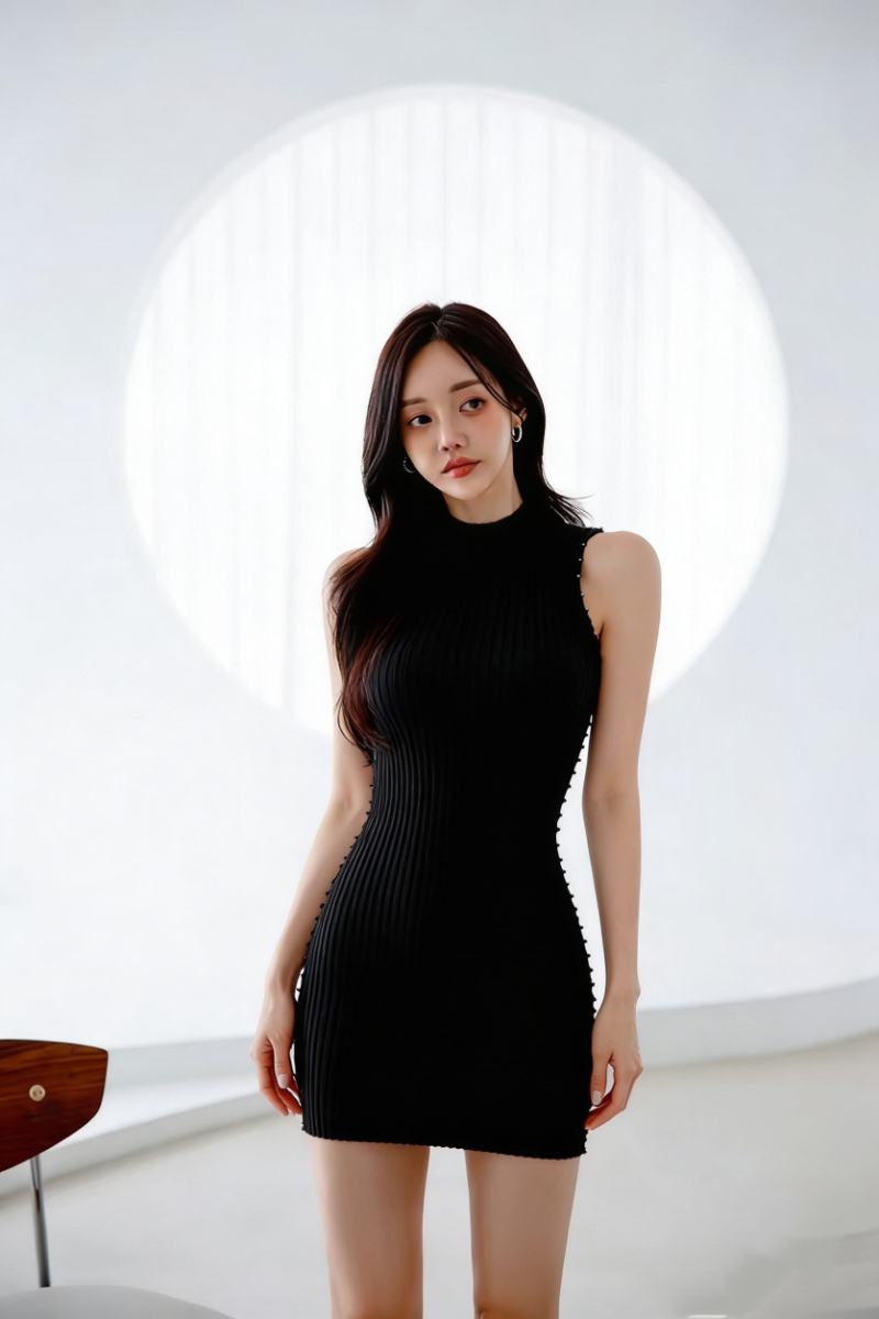 Spicegirl package hip sleeveless dress beading T-back