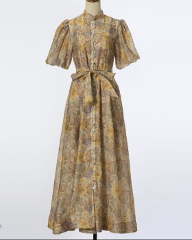 Long frenum fashion dress slim big skirt belt