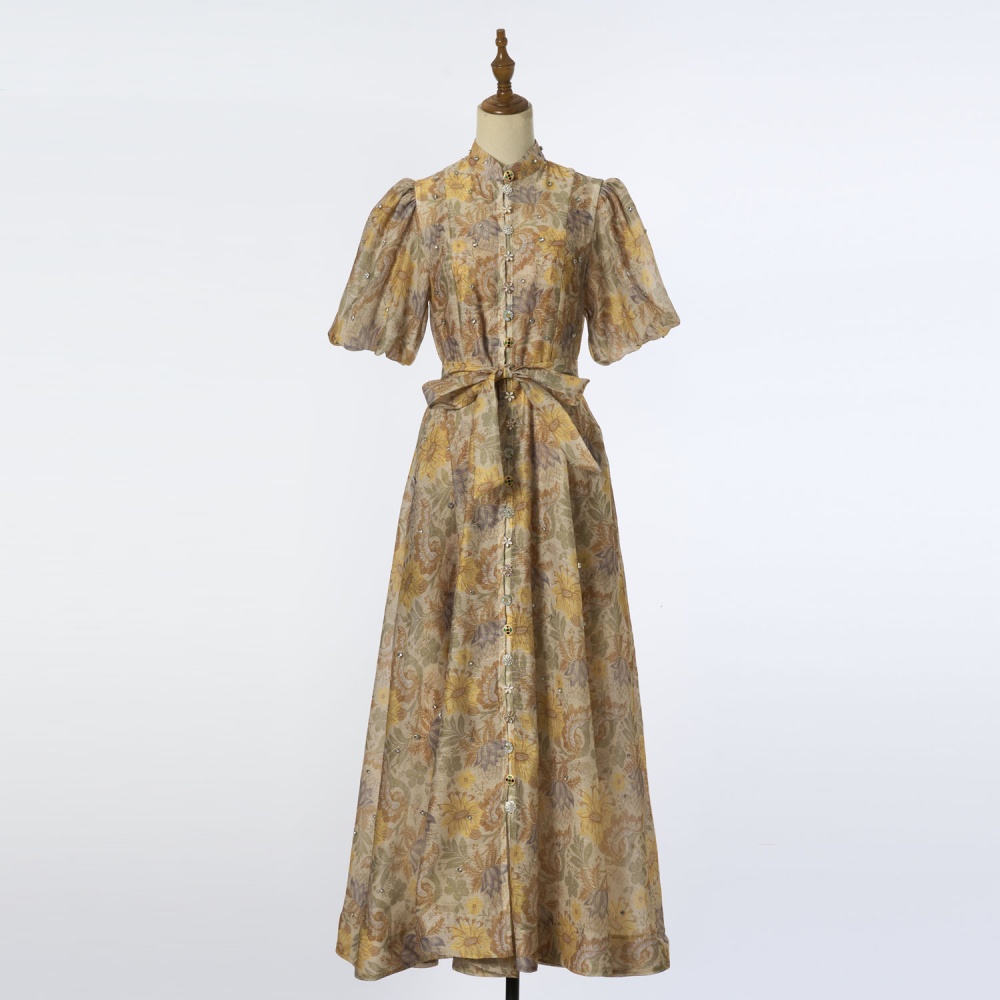 Long frenum fashion dress slim big skirt belt