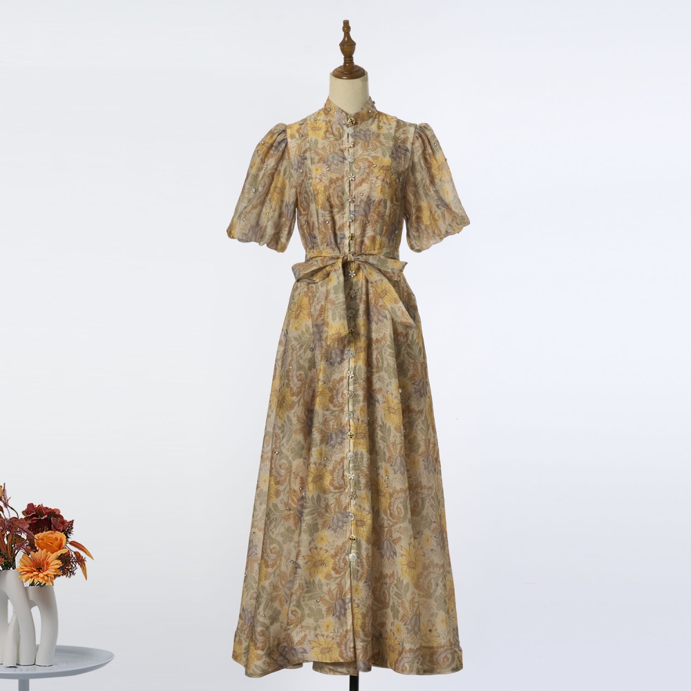 Long frenum fashion dress slim big skirt belt