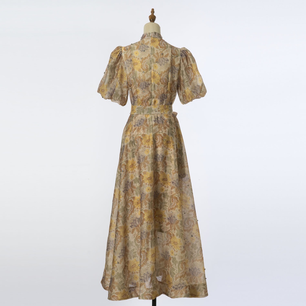 Long frenum fashion dress slim big skirt belt