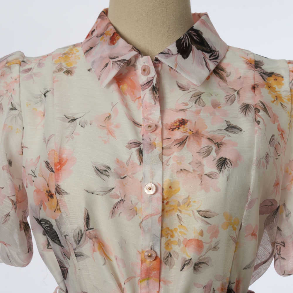 Colors pinched waist fashion short dress