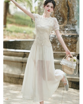 Temperament summer slim lace France style dress