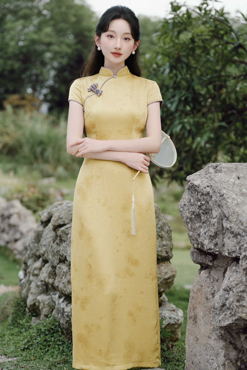 Retro cheongsam Chinese style dress for women