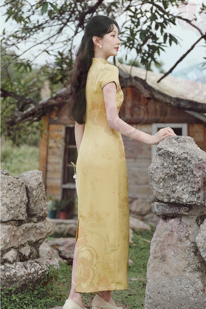 Retro cheongsam Chinese style dress for women