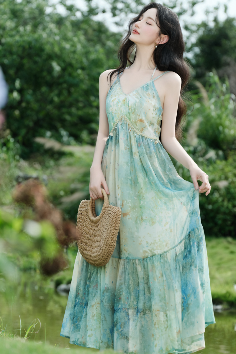 Printing national style shawl sling cardigan