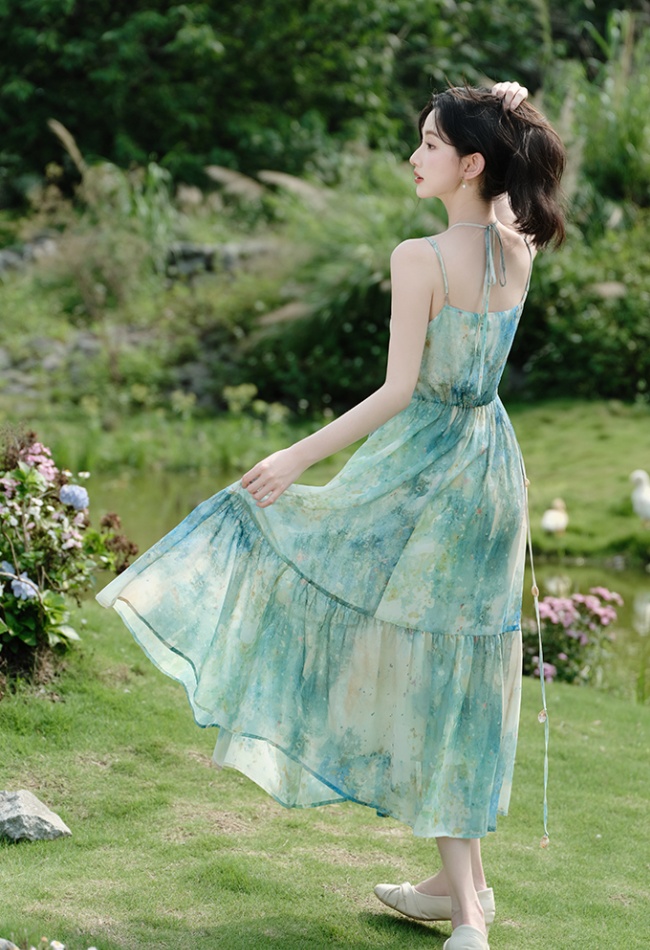 Printing national style shawl sling cardigan