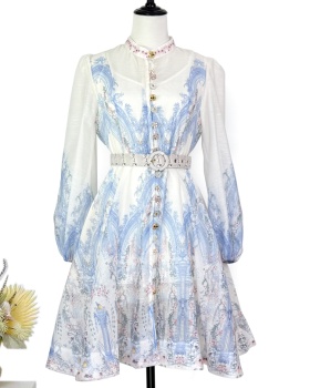 Cstand collar dress T-back 2pcs set for women