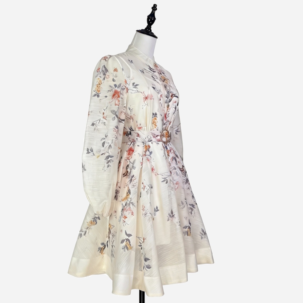 Cstand collar dress T-back 2pcs set for women