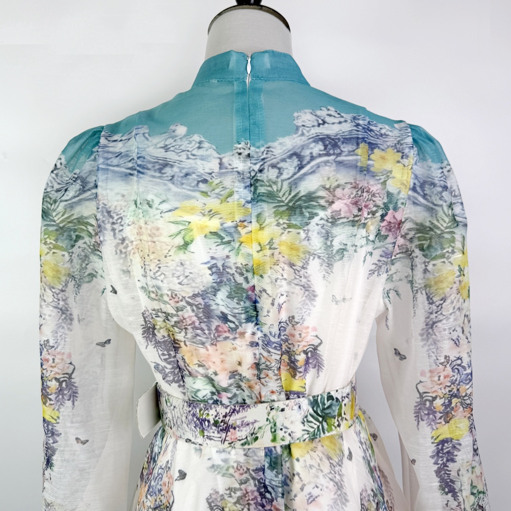 Cstand collar dress T-back 2pcs set for women