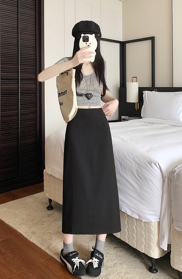 Simple fashion skirt large yard package hip short skirt