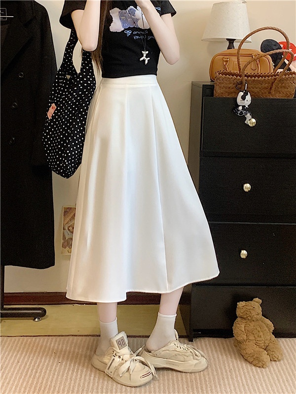 Large yard high waist spring and summer pleated skirt