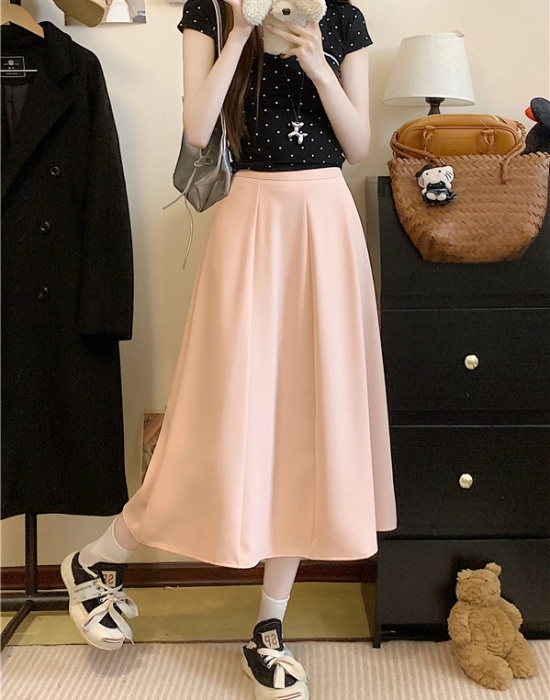 Large yard high waist spring and summer pleated skirt