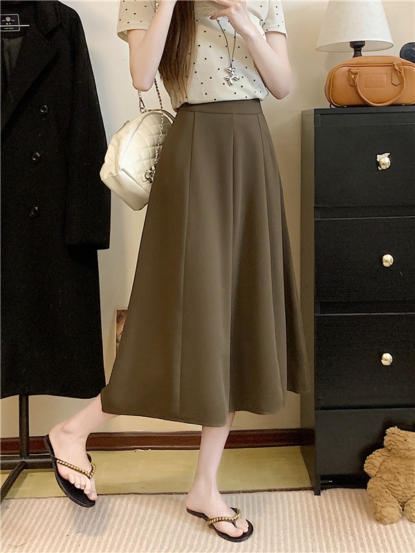 Large yard high waist spring and summer pleated skirt