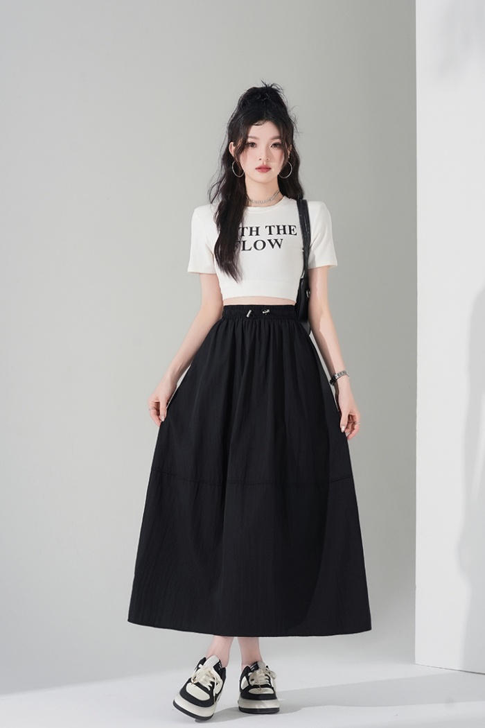 Fashion pocket lined Casual slim autumn skirt