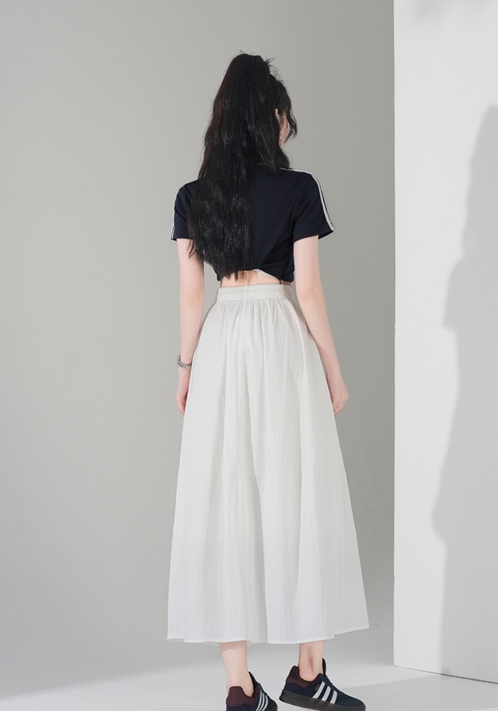 Fashion pocket lined Casual slim autumn skirt