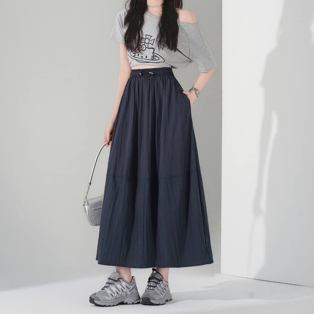 Fashion pocket lined Casual slim autumn skirt