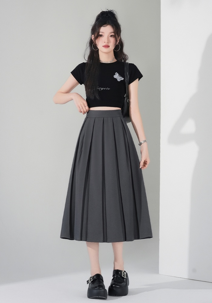 Spring and summer pure summer show young A-line skirt