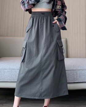 High waist skirt slit work clothing for women