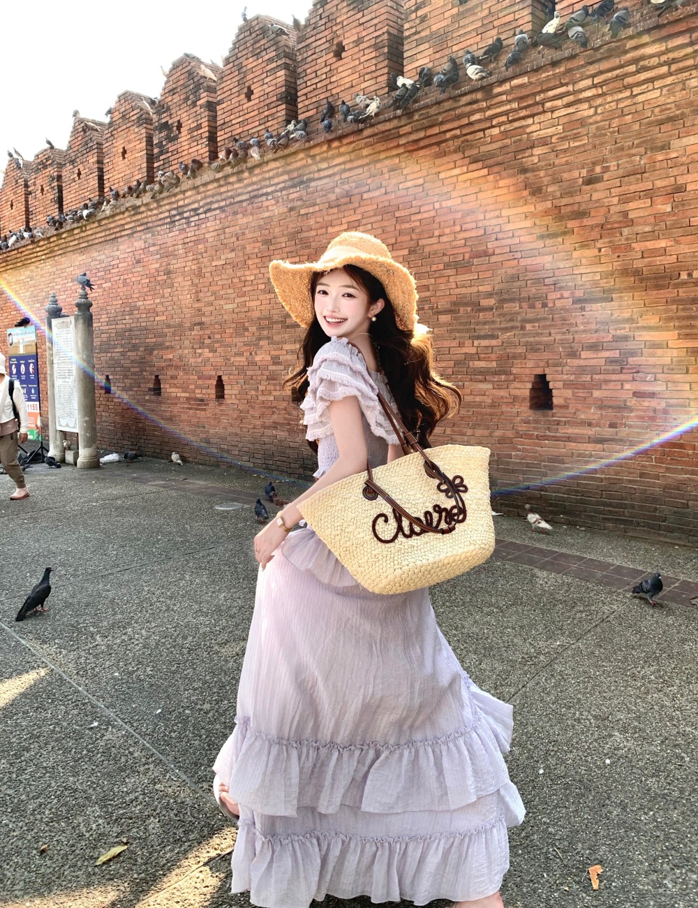 Lotus leaf edges tender tops tassels short skirt