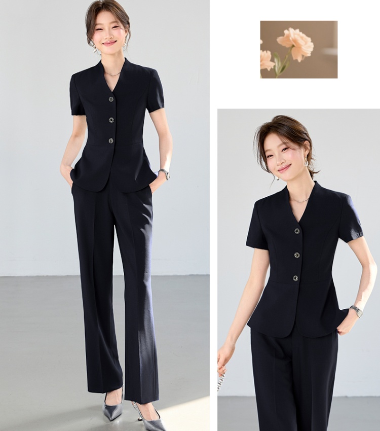 Profession coat thin business suit 2pcs set for women