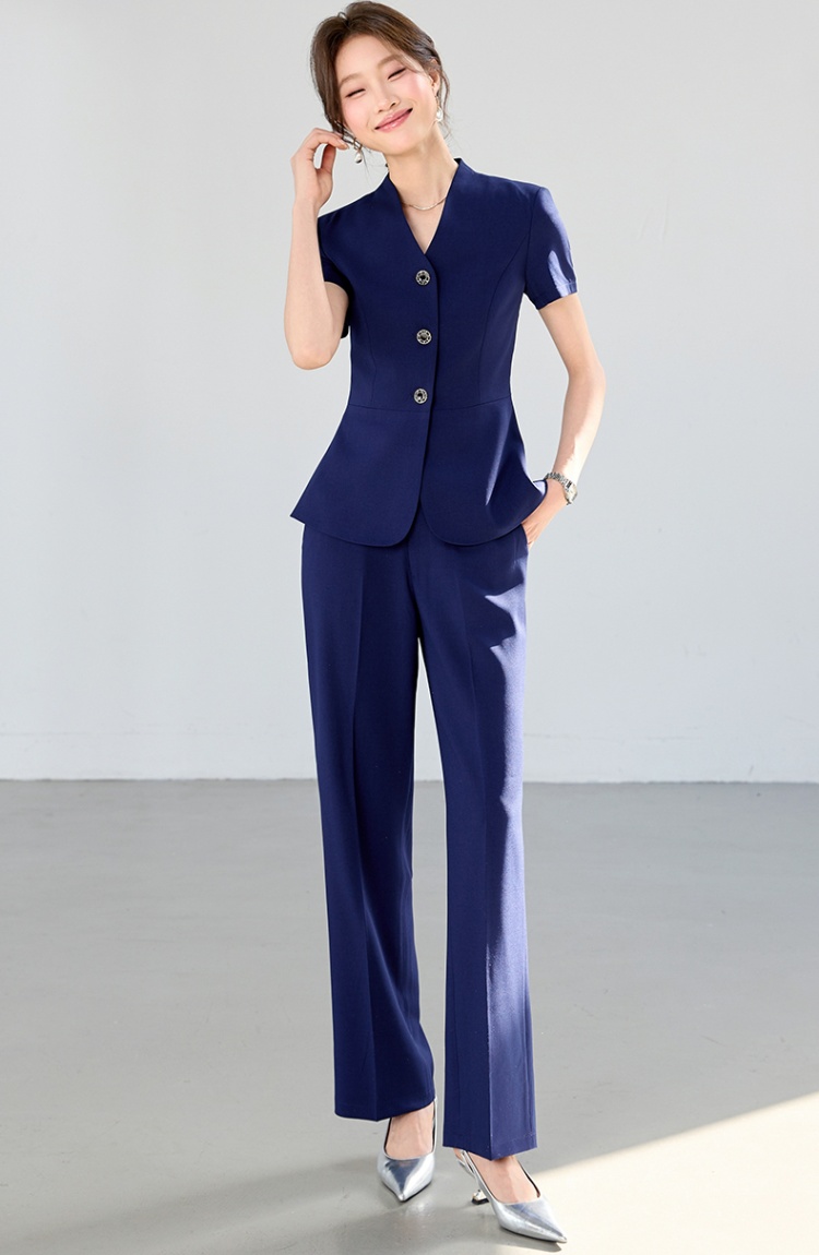 Profession coat thin business suit 2pcs set for women