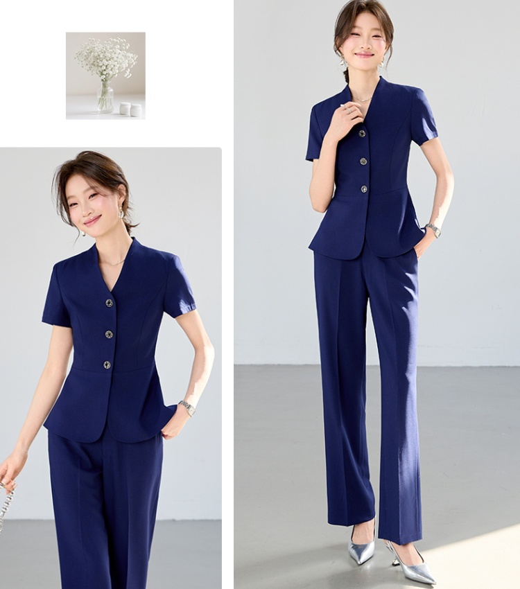 Profession coat thin business suit 2pcs set for women