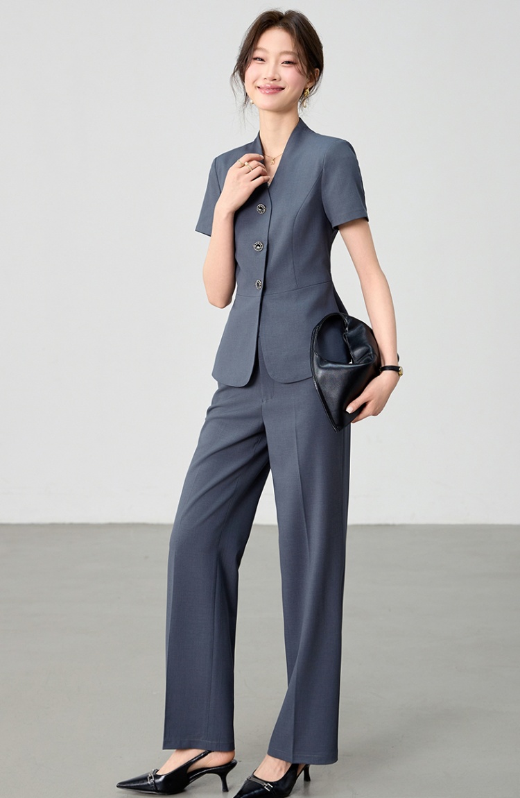 Profession coat thin business suit 2pcs set for women