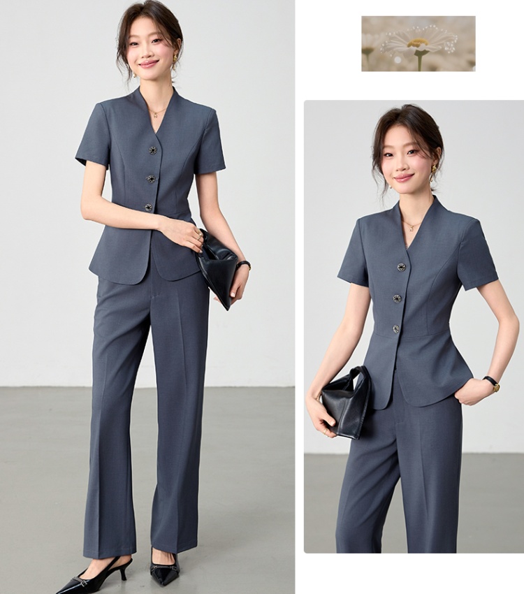 Profession coat thin business suit 2pcs set for women