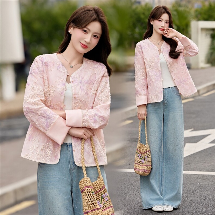 Spring temperament Chinese style jacquard fashion coat