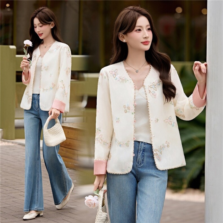 Jacquard embroidery spring fashion temperament coat