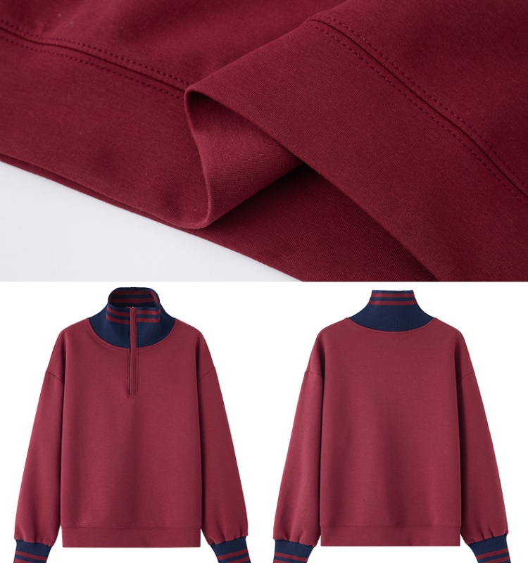 Temperament hoodie cstand collar tops for women