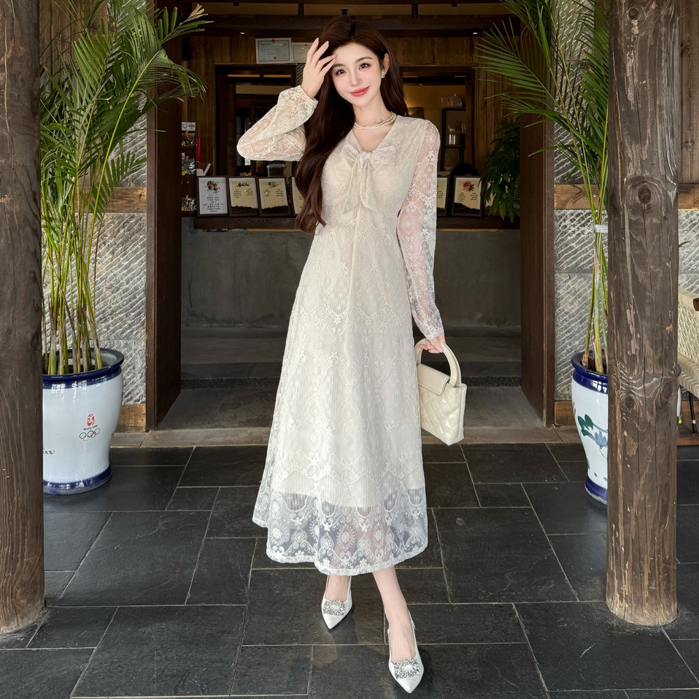 France style embroidery Casual spring and summer dress