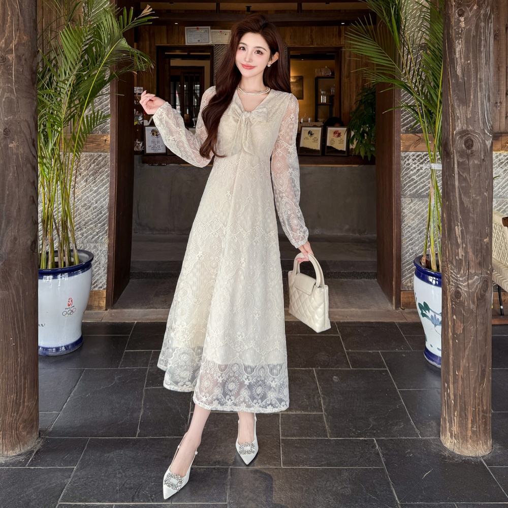 France style embroidery Casual spring and summer dress